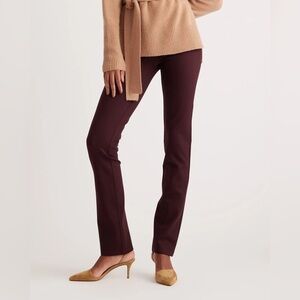 NWT small quince straight leg pants burgundy